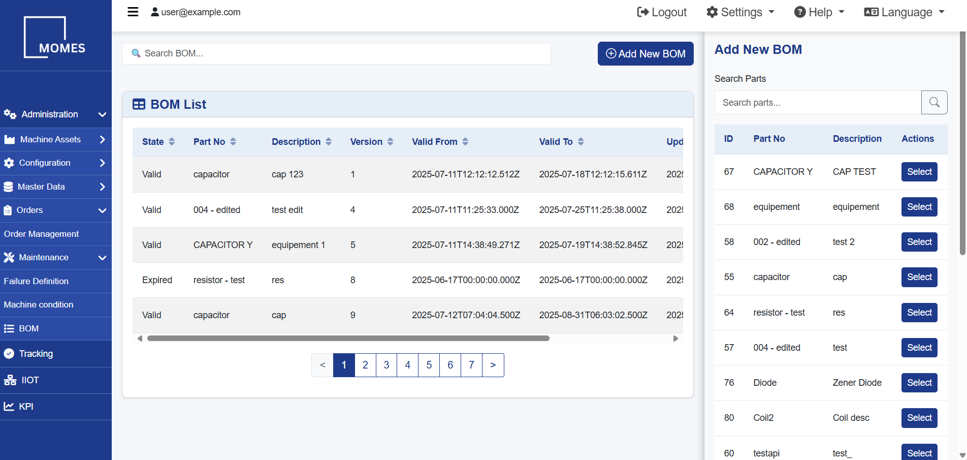 MOMES Web App Workbench